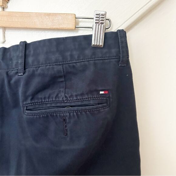 Tommy Hilfiger Mens Navy Blue Khaki Pants Straight Leg Pockets Officewear 30x30 - Picture 3 of 7
